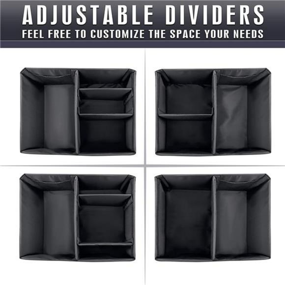 Golf Trunk Organizer Storage-Portable and Foldable Golf Storage Locker (Black) - Picture 6 of 7